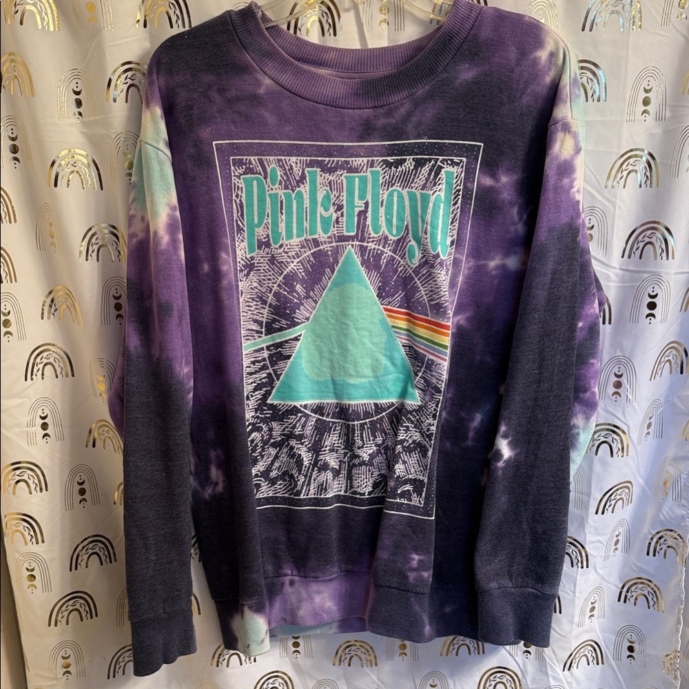 Pink Floyd Purple Oversized Tie-Dye Sweatshirt Urban Outfitters